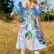 thumbnail image 5 of Vestido de manga corta de buitre Vestidos largos con velo Vestido de verano para mujer, 5 of 7