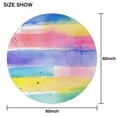 thumbnail image 6 of Colorful Watercolor Stripe Pattern Round Tablecloth 60"x60",Wrinkle Wipeable Table Cloth for Kitchen Dining Room Picnic Patio Party, 6 of 6