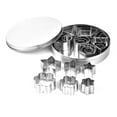 thumbnail image 2 of 24Pcs Cookie Cutter Stainless Steel Round Heart Star Flower Triangle Hexagonal Shape Biscuit Baking Mold Cutter, 2 of 12