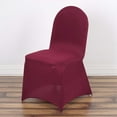 thumbnail image 2 of Efavormart 20PCS Burgundy Stretchy Spandex Fitted Banquet Chair Cover Dinning Event Slipcover For Wedding Party Banquet Catering, 2 of 9