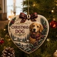 thumbnail image 5 of syligr Heart Christmas Dog Ornaments for Tree Decor, Forest Animal Hanging Decor for Mantel Window Wreath, Vintage Christmas Pendant with Paild Bow for Home, Holiday Party Decor Gift, 3.15", 5 of 7