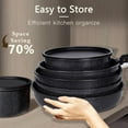 thumbnail image 3 of Ceramic Pots and Pans Set Non Stick, 11 Piece Nonstick Detachable Handle Cookware Sets, Non Toxic Induction Kitchen Pot and Pan with Removable Handle, Healthy RV Cookware, Dishwasher ＆Oven Safe, 3 of 9