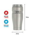 thumbnail image 2 of Thermos 16 Oz Stainless King Vacuum Insulated Tumbler, Matte Stainless Steel, 2 of 6