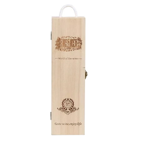 

1pc Wooden Wine Box Decorative Wine Storage Case Wooden Wine Packing Box