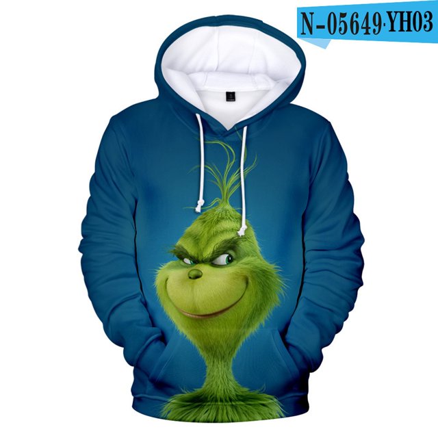Suéter Grinch del monstruo verde de Disney para hombre y mujer, suéter navideño estampado con capucha, disfraces de Halloween para regalos de novia