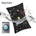 thumbnail image 6 of Goofa Galaxy Print Plush Throw Pillow Case, Soft Velvet with Hidden Zipper, Decorative Cushion Cover for Sofa, Bed, Car, and Home Décor-20"x30", 6 of 6