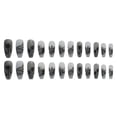 thumbnail image 3 of Fofosbeauty 24pcs Press on False Nail Tips Extra Long Coffin Manicure Full Cover Fake Nails, Matte Smoke Black Rose, 3 of 8