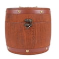 thumbnail image 1 of 1PC Wooden Tea Barrel Retro Charcoal Pu-Erh Tea Box Delicate Tea Canister Chic Tea Gift Box Pu-Erh Tea Storage Box Coffee, 1 of 8