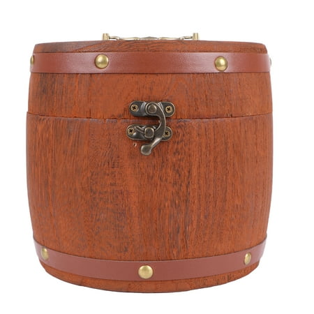 

1PC Wooden Tea Barrel Retro Charcoal Pu-Erh Tea Box Delicate Tea Canister Chic Tea Gift Box Pu-Erh Tea Storage Box Coffe