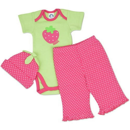 Gerber Newborn Girls' 3-piece Bodysuit