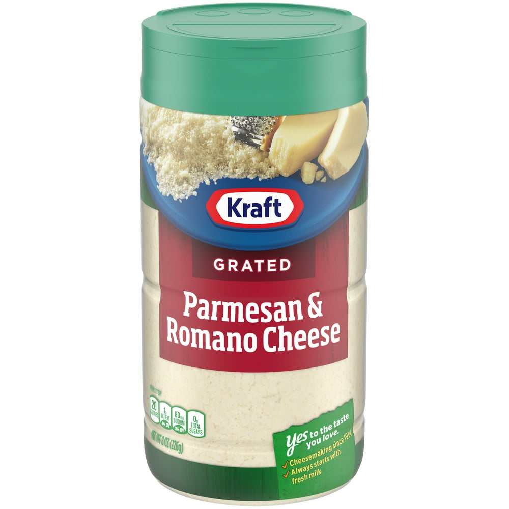 Kraft Parmesan & Romano Grated Cheese, 8 oz Shaker