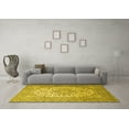 thumbnail image 3 of Ahgly Company Machine Washable Indoor Rectangle Persian Yellow Traditional Area Rugs, 8' x 10', 3 of 4
