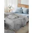 thumbnail image 5 of Grey Ombre Marble Flat Sheets Only Twin XL Size, Soft Breathable Bed Top Sheets for Mattress, Gray Marble Crack Abstract Modern Luxury Bedding Flat Sheets for Home Hotel Bedroom Bed Protection, 5 of 9