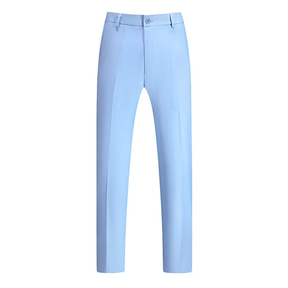 WEAIXIMIUNG Mens Dress Pants Grey 30X32 Men's Classic Veneer Crease Flat Head Chinos Mature Men's Straight Leg Pants