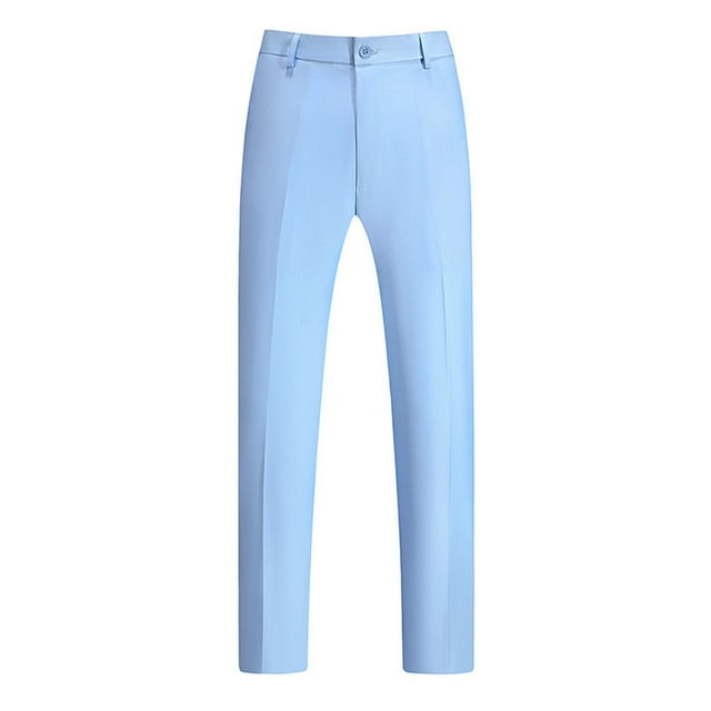 SHIXIAOO Men's Classic Veneer Crease Flat Head Chinos Mature Men's Straight Leg Pants