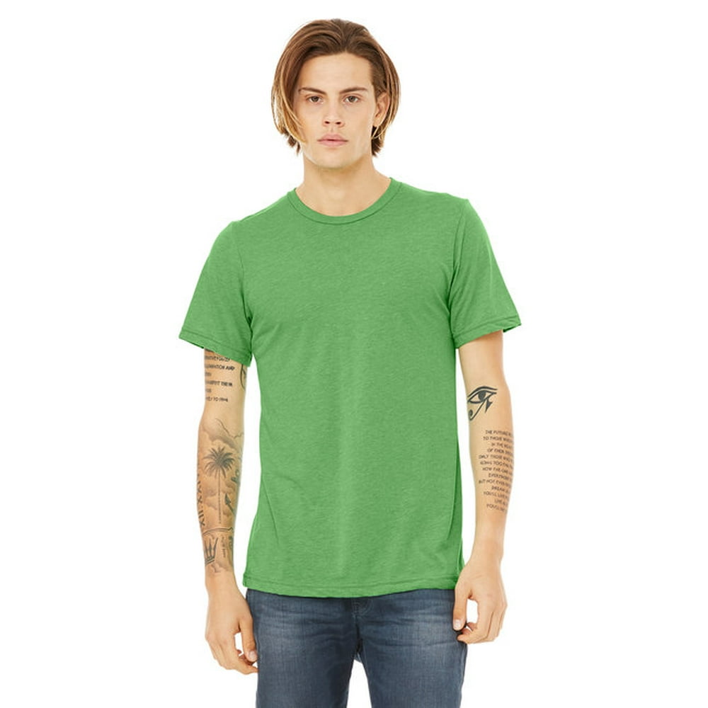 BELLA+CANVAS Unisex Triblend TShirt GREEN TRIBLEND XS Walmart