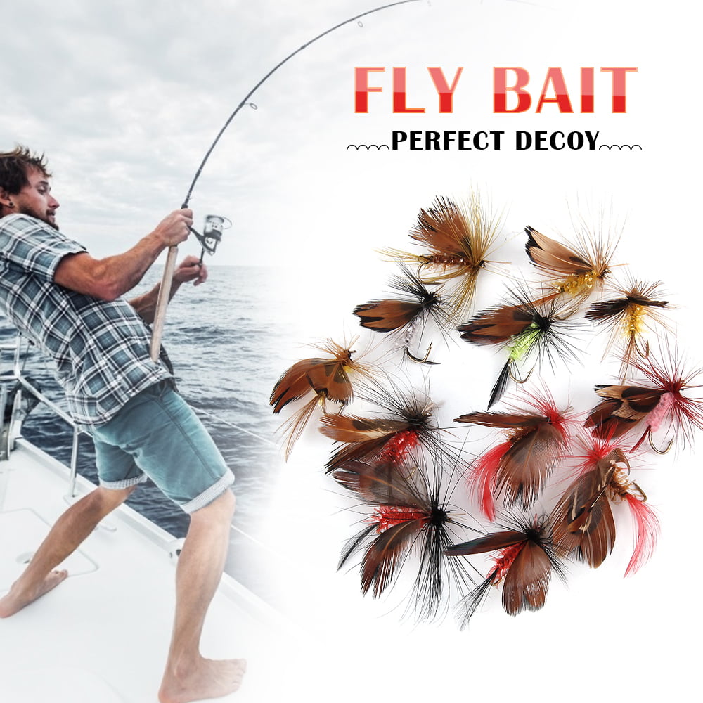 12pcs butterfly flies trout freshwater fly fishing fly trout fishing lures  X 