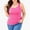 Pink, variant on Plus Size Tank Tops for Women Removable Built in Bra Camisole Cotton V Neck Adjustable Straps Cami Shirts