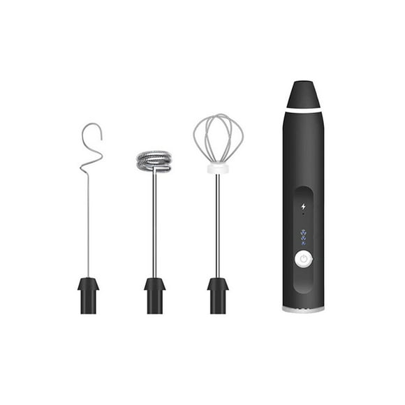 Yuarrent Batidor eléctrico Agitador de huevos recargable por USB Agitador eléctrico de tres velocidades de velocidad Portátil Fácil de limpiar Batidor Herramientas y accesorios para hornear Yuarrent HA014410-00