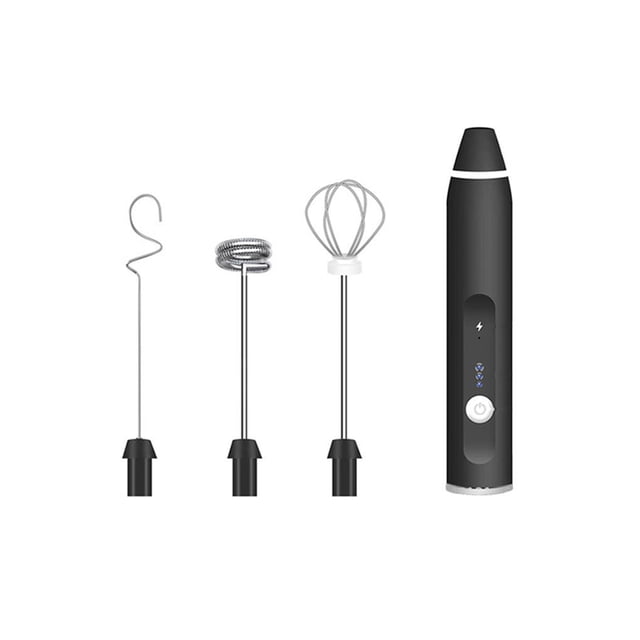 Yuarrent Batidor eléctrico Agitador de huevos recargable por USB Agitador eléctrico de tres velocidades de velocidad Portátil Fácil de limpiar Batidor Herramientas y accesorios para hornear Yuarrent HA014410-00