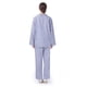 thumbnail image 3 of Pijama de algodón para adultos, cómodo, de manga larga, para pacientes encamados en el hospital (rayas azules y blancas, talla L), 3 of 6