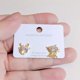 thumbnail image 4 of Pendientes navideños de ciervo Pendientes de tuerca Circonia cúbica Estética Navidad 2022 Novedades en joyería para mujeres Clip Piercing Niñas, 4 of 4