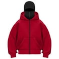 thumbnail image 6 of Cethrio Boys Zip up Hoodies with Mask, Winter Casual Long Sleeve Running Boys Jackets Red Size 12, 6 of 6