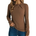thumbnail image 2 of BLCHUNen Tops for Women Long Sleeve Thicken Fall Warm Pullover Lightweight Casual Comfy Workout Sports Lounge Blouses, 2 of 7