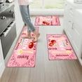 thumbnail image 4 of YIMEIS Kitchen pink background Kitchen Mat Rug Set - Perfect for Kitchen Counter, 16''*24''/20''*32''/47''*18'', Functional for Decoration, 4 of 10