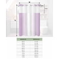 thumbnail image 6 of No Hook Shower Curtain with Snap in Liner, Ombre Abstract Gradient Purple White Hotel Shower Curtains for Bathroom, Washable Shower Curtain Liner Set with Mesh Top Window, 72"x72", 6 of 6