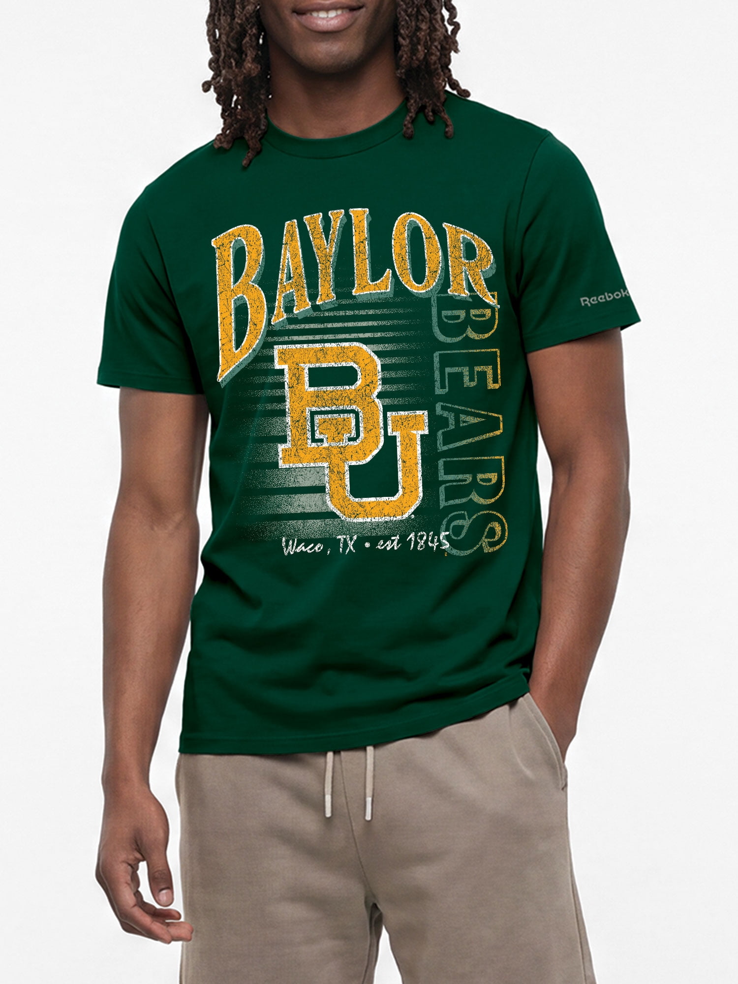 Baylor Bears Reebok Mens Crew Neck Short Sleeve T-Shirt