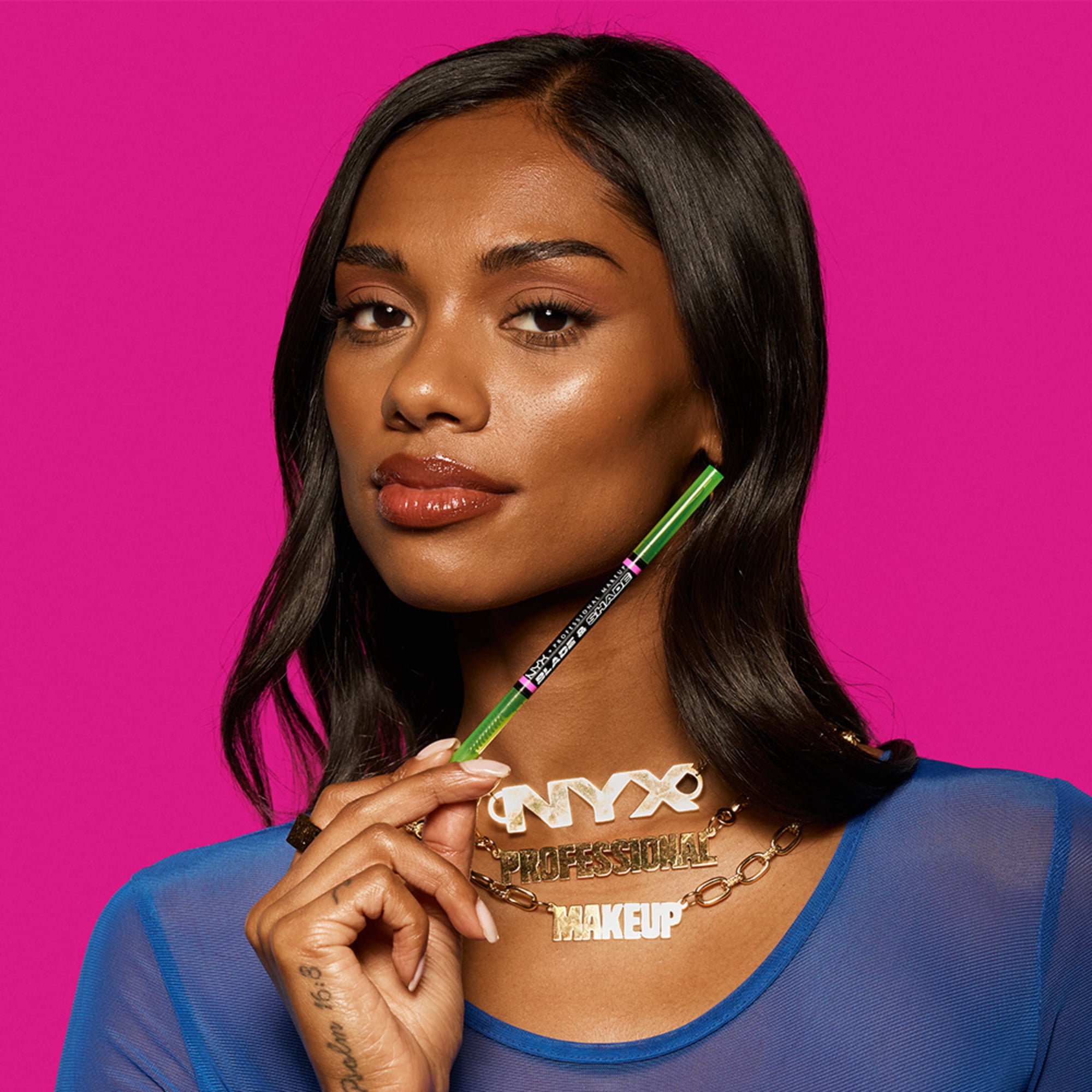 NYX Professional Makeup Blade & Shade, Dual Edged Brow Pencil