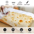 thumbnail image 5 of Giant Funny Realistic Food Throw Blankets 325 GSM Flannel Fleece Blanket for Adults Kids Novelty Soft Flannel Taco Blanket Sofa Couch Blanket, 5 of 6