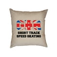 thumbnail image 1 of British Short Track Speed Skating - Winter Olympic Decorative Linen Throw Cushion Pillow Case with Insert, 1 of 6