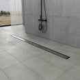 thumbnail image 2 of Kingston Brass BSF4820 Watercourse 48-Inch Stainless Steel Linear Shower Drain with Reversible Tile Insert and Flat Grate in Matte Black, 2 of 8