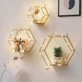 thumbnail image 2 of Hexagonal Floating Frame Wall Decoration Wall-Mounted Storage Rack Jiazi Home Furnishing Decoration Art, 2 of 5