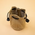 thumbnail image 4 of Genuine Leather Drawstring Pouch with Spring Closure, 4 of 6
