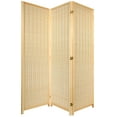 thumbnail image 2 of Legacy Decor Wood and Bamboo Weave 3 Panel Room Divider, 71" Tall, Natural Color, 2 of 5