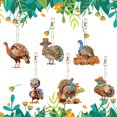 thumbnail image 3 of (GJ246) Llavero Con DIY (diamante Forma Especial Doble Cara) 6 Uds. Pavo Festivo, 3 of 9