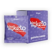 Kiss My Keto Candy Fish Friends — Low Carb Candy Gummies with MCT Oil | Low Sugar, Vegan Friendly, Non-GMO, Gluten Free Keto Sweets — 6 Pack