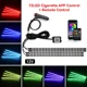 thumbnail image 3 of Luz ambiental para interiores de coche, 48 72 LED, neón, con USB, control remoto inalámbrico, aplicación de música, luces decorativas de ambiente RGB automático, 3 of 5