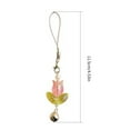 thumbnail image 3 of Cute Tulips Flower Bell Pendant Phone Straps Lanyard Pocket Keychain Strap Backpack Charm Car Key Decoration Chain, 3 of 9