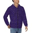 thumbnail image 4 of Zip Up Hoodies for Men - night sky golden stars navyblue Long Sleeve Comfrt Men'S Fashion Hoodies & Sweatshirts, Jackets for Men Hoodies Pullover Clothing Clothes with Pouch, 4 of 5