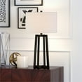 thumbnail image 3 of Evelyn&Zoe 24" Mid-Century Modern Metal Table Lamp with White Drum Linen Shade, 3 of 8