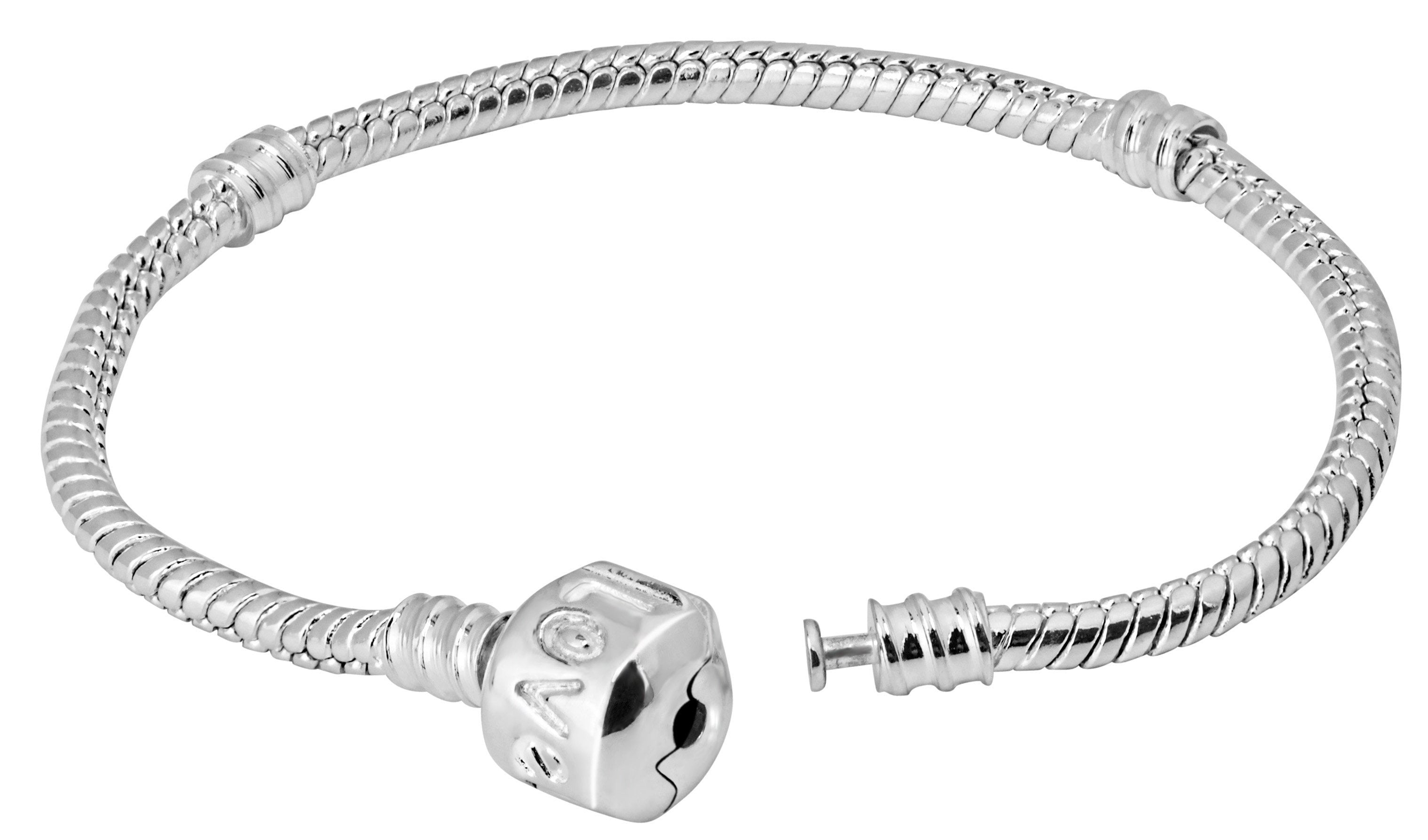 European style Chakra 7 Colors Lovely Sterling Silver Charm Bracelet Handmade. 