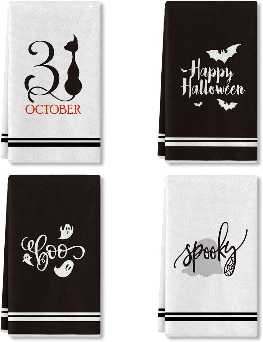 Artoid Mode Boo Spooky Happy Halloween Oct 31 Kitchen Dish Towels 4