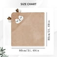 thumbnail image 2 of PRYESS (Square Towel for Newborn Infants), Baby Towel 80X80 Cm with Hood, Soft Absorbent Towel for Newborn, Infant Bath Towel with Cute Animal Design, High Water Absorption for Warmth, #A, 2 of 4