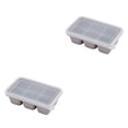 thumbnail image 4 of Advancent Bandeja de cubitos de hielo de 6 rejillas, molde reutilizable para postres, moldes de Chocolate para el hogar, restaurante, festival, fiesta, Gris oscuro 2piezas Advancent CBP075490, 4 of 6