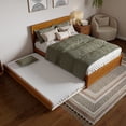 thumbnail image 6 of AFI Lylah Full Wood Platform Bed with Panel Footboard and Twin Trundle, Light Toffee, 6 of 17