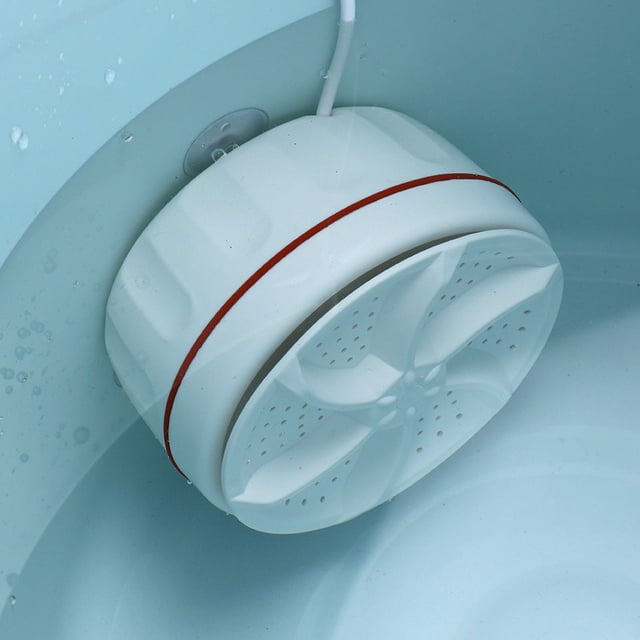 Lavadora portátil, mini lavadora y lavavajillas de turbina ultrasónica con ventosas, lavadora turbo para limpiar calcetines y ropa interior